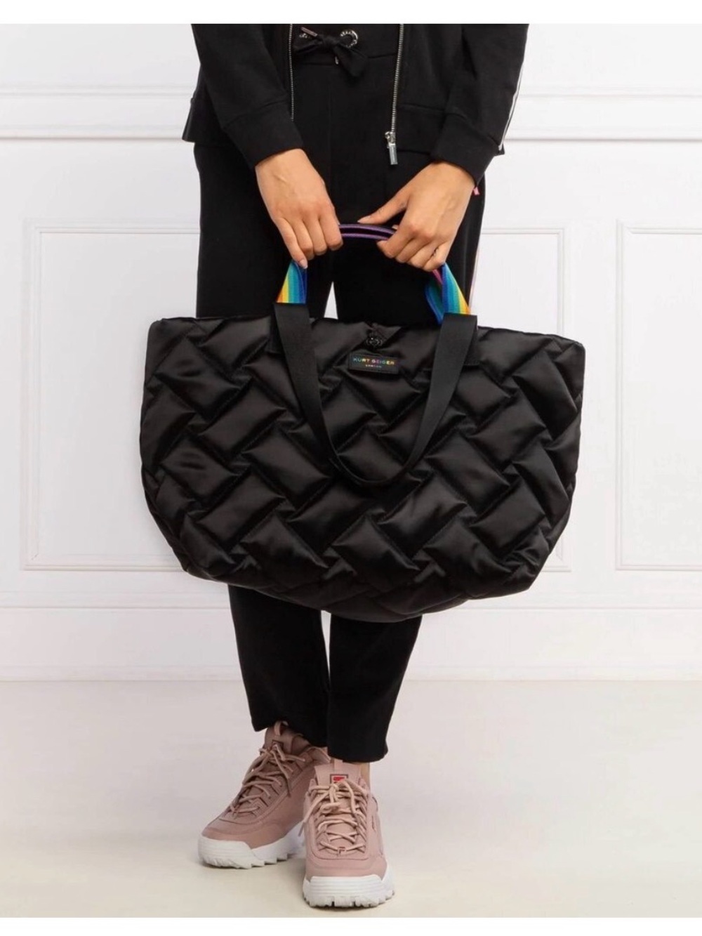 Kurt Geiger Black Shopper Travel Tote